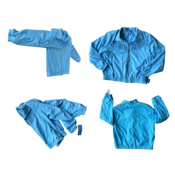 NWT Vintage 80's Koret Sport Tracksuit Medium Blue Windbreaker Joggers R… - Picture 5 of 12